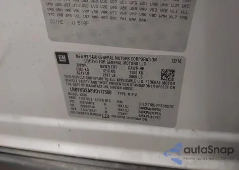 2017 Buick Envision Essence from USA, damaged, VIN LRBFXDSA8HD117508